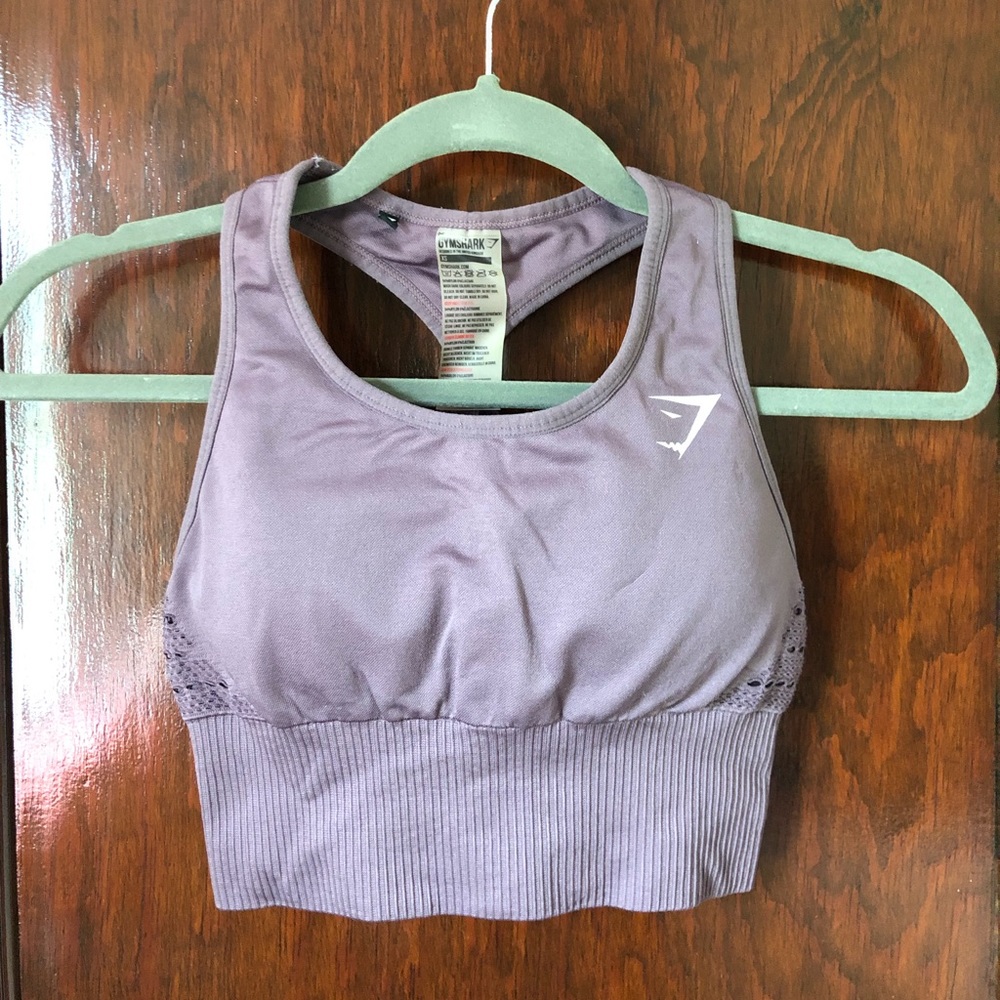 Gymshark energy seamless crop vest in purple wash